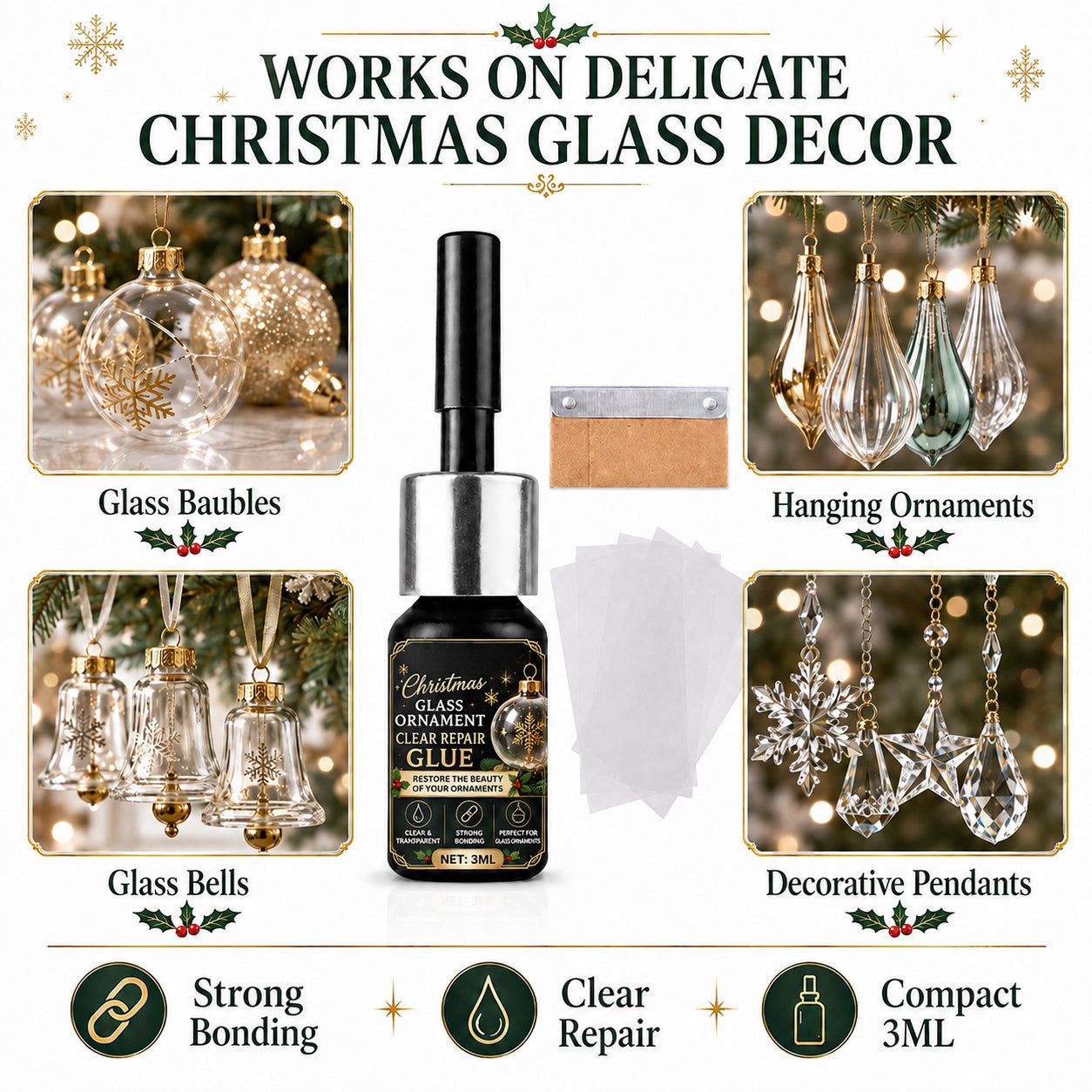 Christmas Glass Ornament Repair Glue