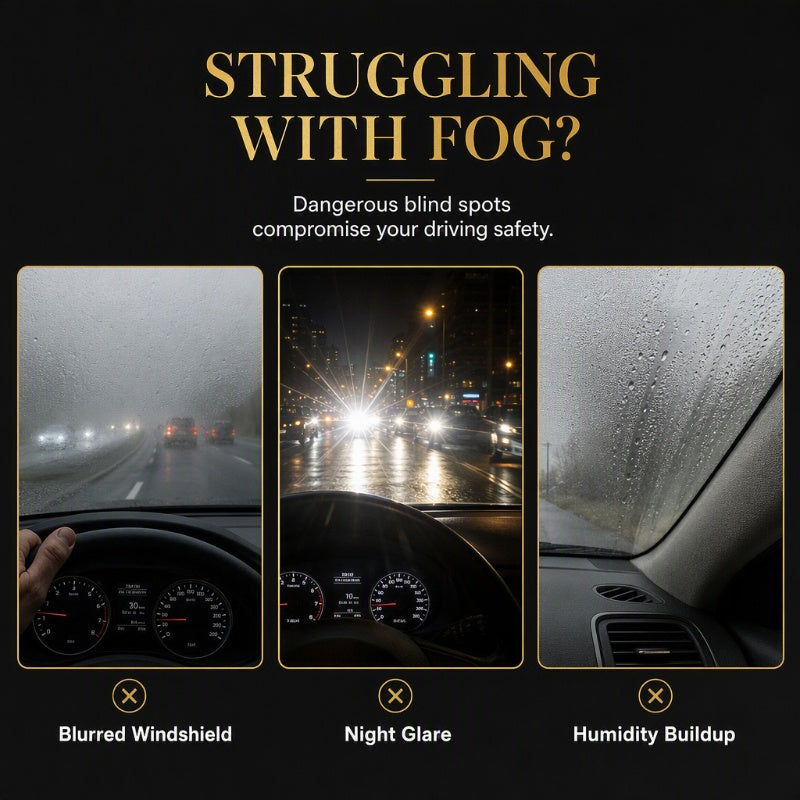 Car Glass Anti-Fog Spray for Clear Visibility