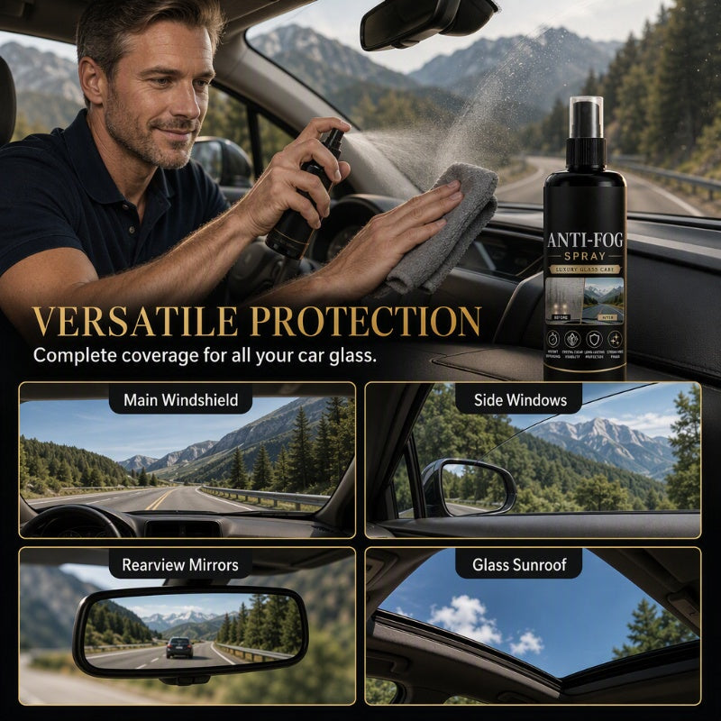 Car Glass Anti-Fog Spray for Clear Visibility