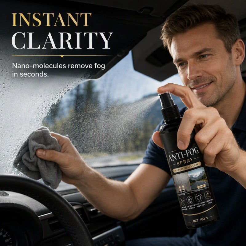 Car Glass Anti-Fog Spray for Clear Visibility