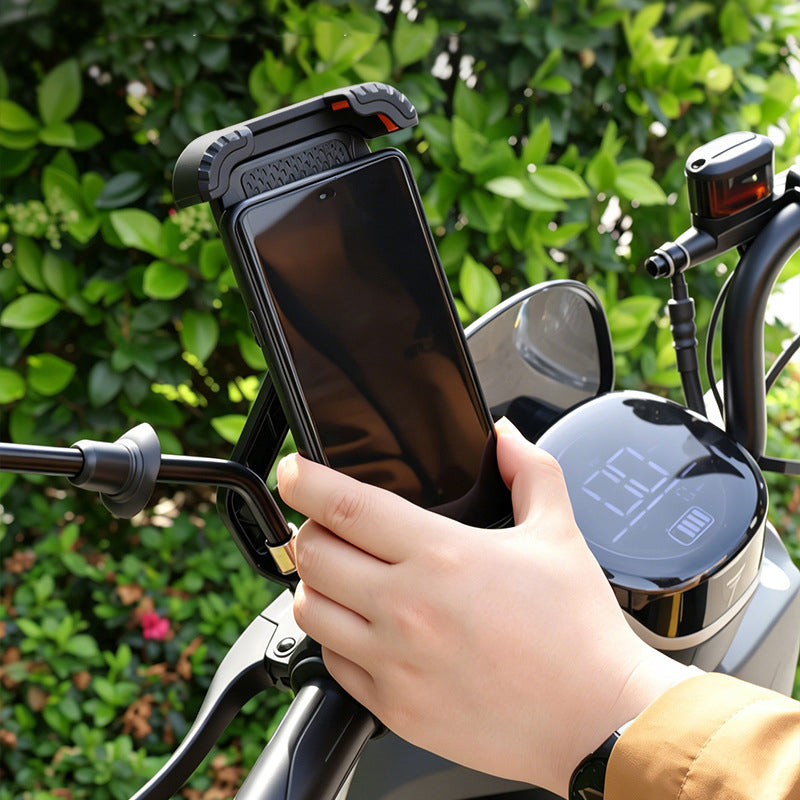 📱 Shock-absorbing bike rack – 4-axle, mechanical lock, one-handed operation. Perfect for e-bikes! 🚴‍♂️🔒