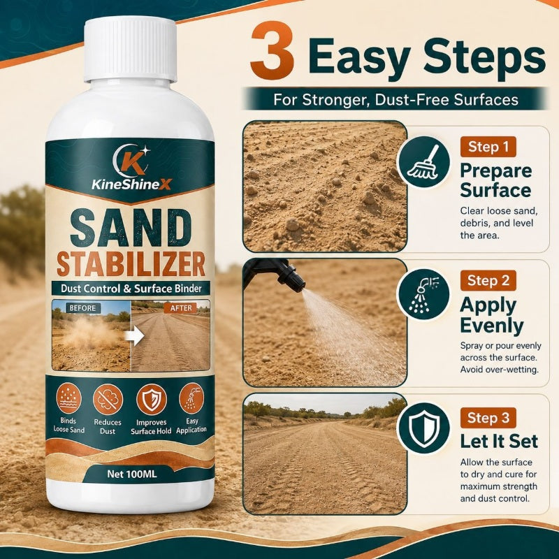 🏜️ Sand Stabilizer Binder | Dust-Control Care