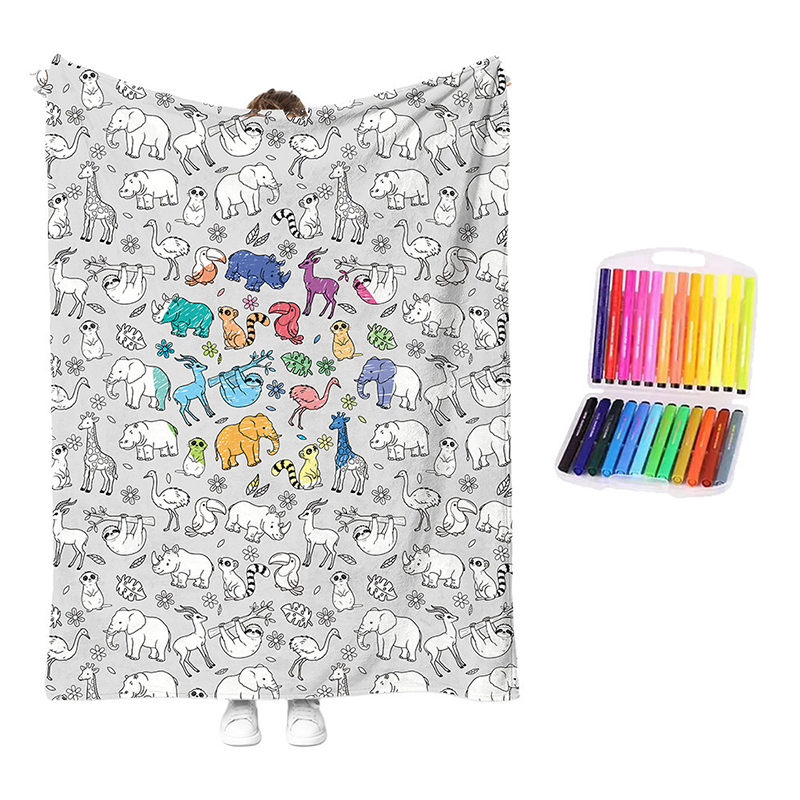 Creative Cozy Coloring Blanket Kit