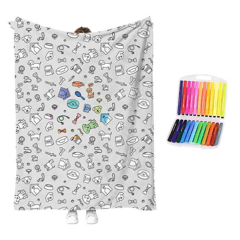 Creative Cozy Coloring Blanket Kit