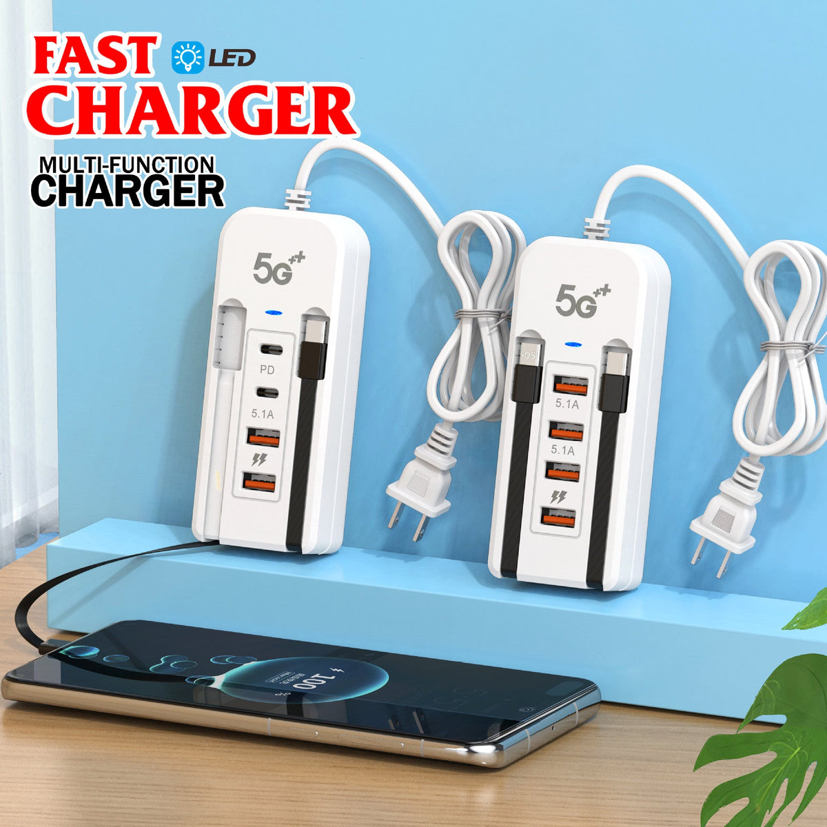Multi-Port USB Desktop Charging Station