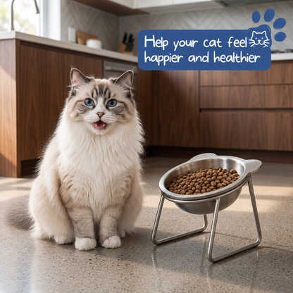 🏆 Last Day Special Price £9.99! 🥣15° Tilted Orthopaedic Feeding Bowl