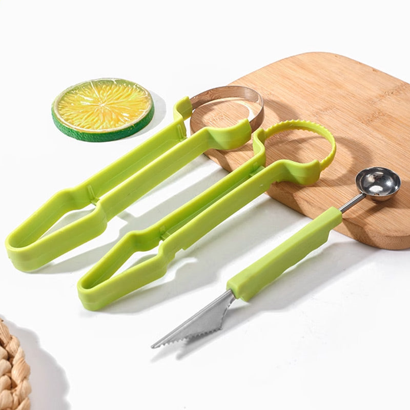 🎉 Limited- Time Buy 1 Get 1 Free🍉 3-in-1 Stainless Steel Melon Baller Scoop Tool Kit
