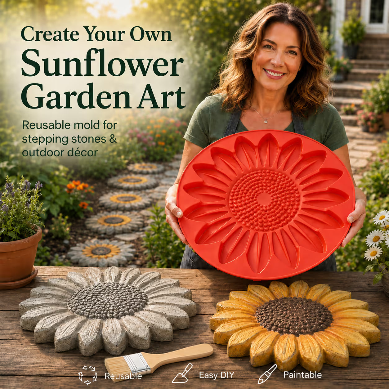 💥 LAST DAY 50% OFF🌻 Reusable Garden Art Mold – Make Your Garden Truly One of a Kind