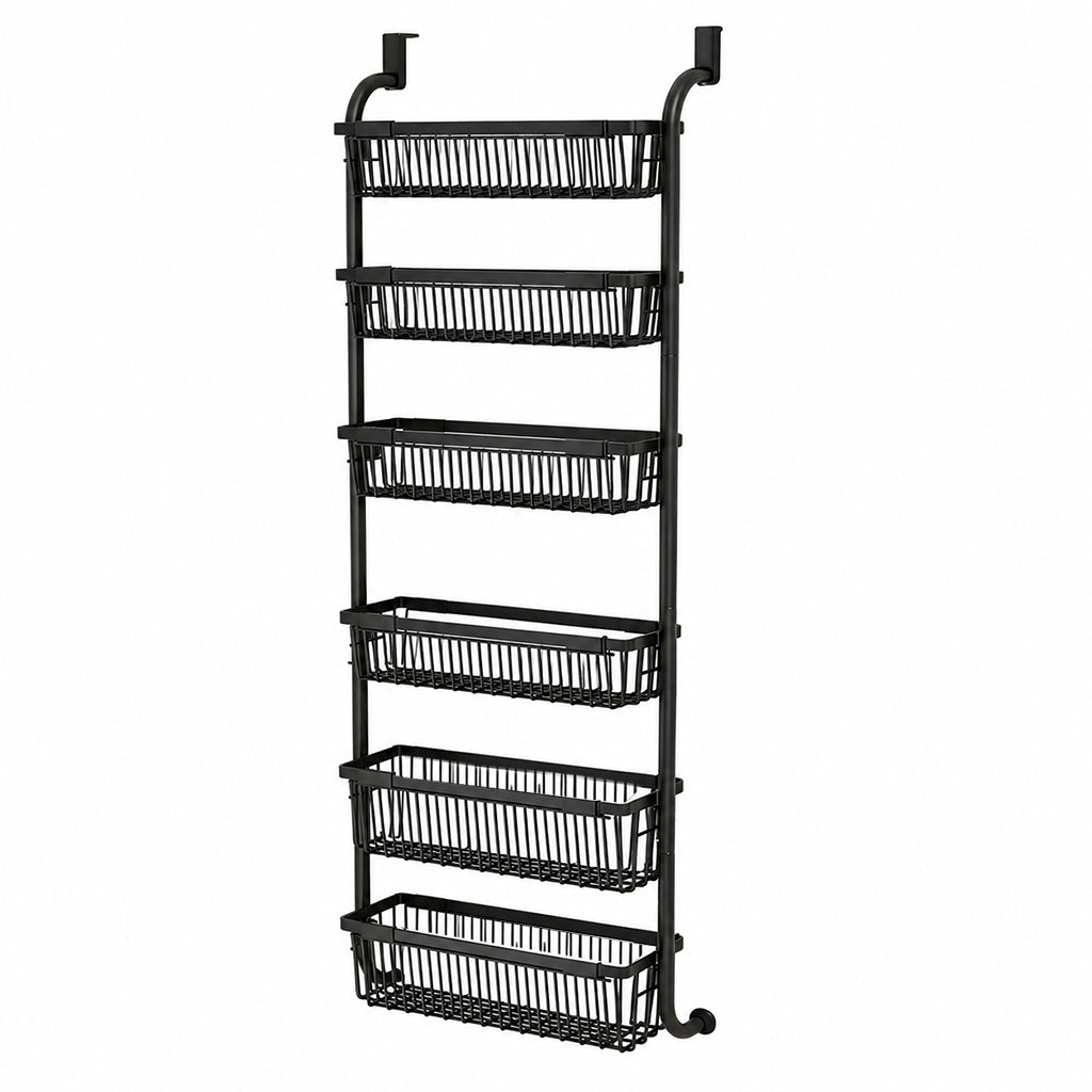 🚪 50% OFF! ✨ Over the Door Hanging Organizer – Drill-Free Installation, Multi-Tier Carbon Steel Baskets & Space-Saving Design – Practical Storage for Any Room 🧺