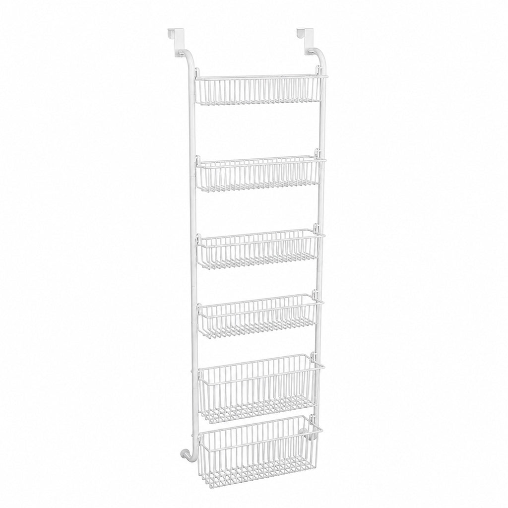 🚪 50% OFF! ✨ Over the Door Hanging Organizer – Drill-Free Installation, Multi-Tier Carbon Steel Baskets & Space-Saving Design – Practical Storage for Any Room 🧺