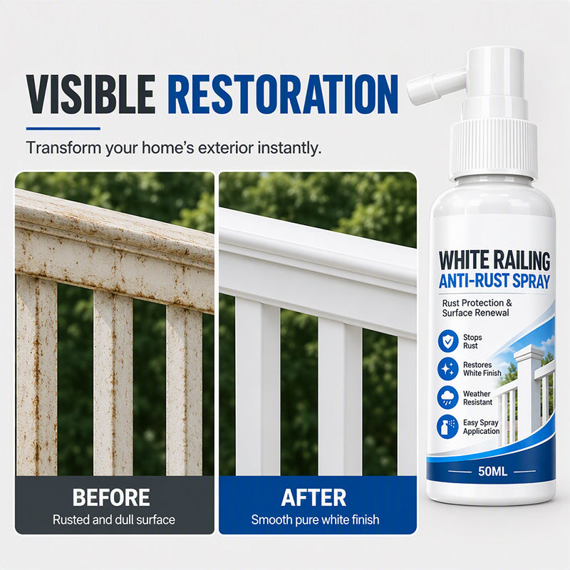 🛡️ White Railing Care Spray | Surface Refresh