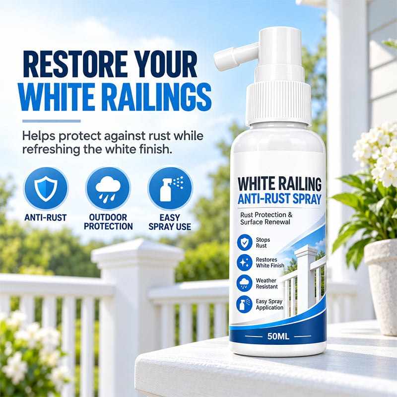🛡️ White Railing Care Spray | Surface Refresh