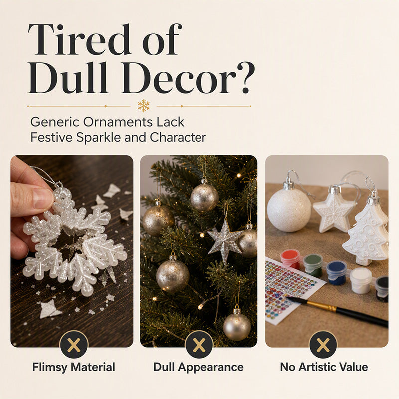 🎄50% OFF NOW! Christmas DIY Painting Hanging Ornaments Set‑5D Pearl Rhinestone DIY Christmas Tree Decorations, Festive Handmade Craft Kit for Holiday Home Decor