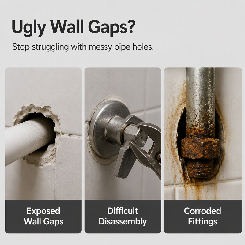 Cover Pipe Gaps Instantly! No-Tool Magnetic Split Ring
