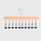 Hang 10 Items Instantly! No-Slip Wooden Multi-Clip Organizer