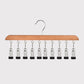 Hang 10 Items Instantly! No-Slip Wooden Multi-Clip Organizer