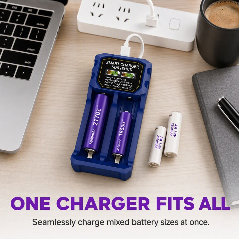 Smart LCD Dual Slot Battery Charger