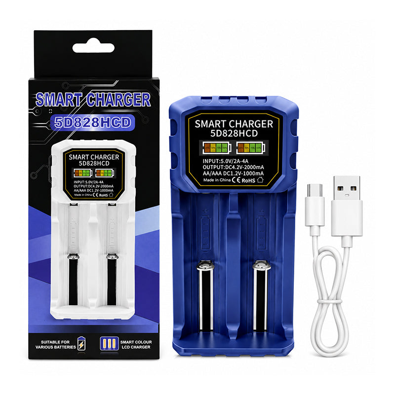 Smart LCD Dual Slot Battery Charger