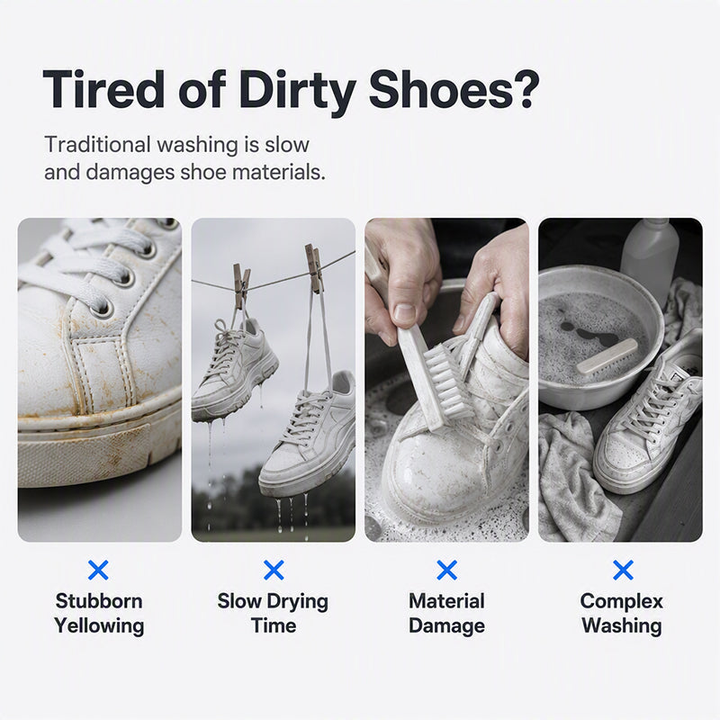 ⏳Time-Limited Special Price: ￡7.99!!⏰All-in-One Shoe Cleaning Brush with Built-In Cleaner