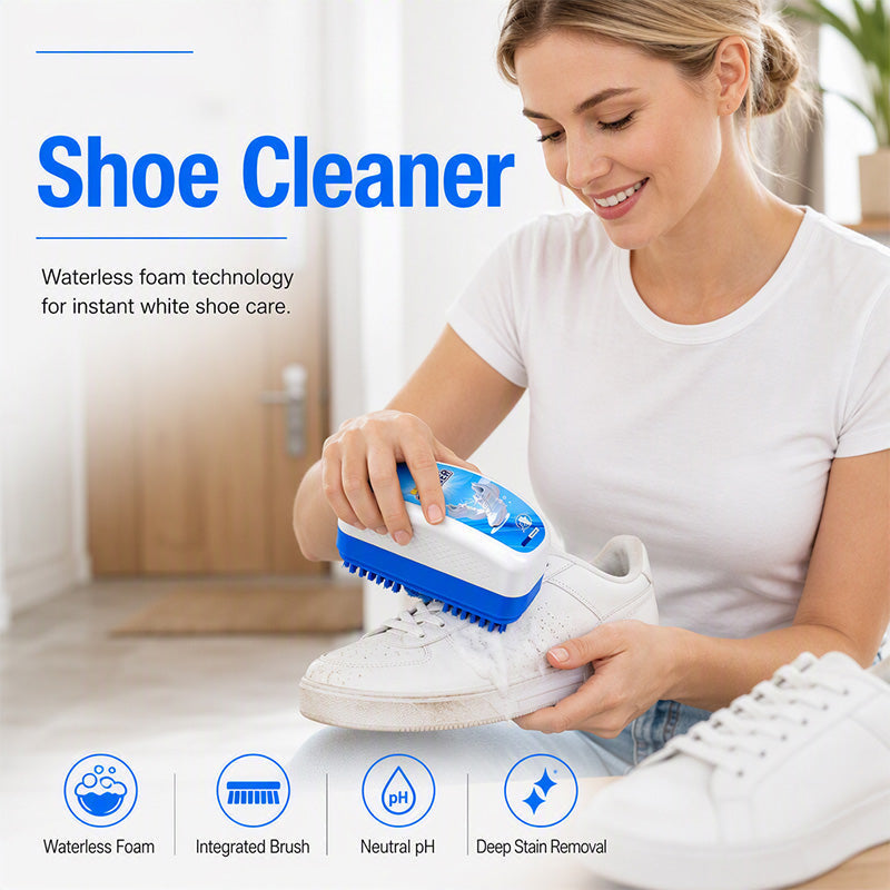 ⏳Time-Limited Special Price: ￡7.99!!⏰All-in-One Shoe Cleaning Brush with Built-In Cleaner