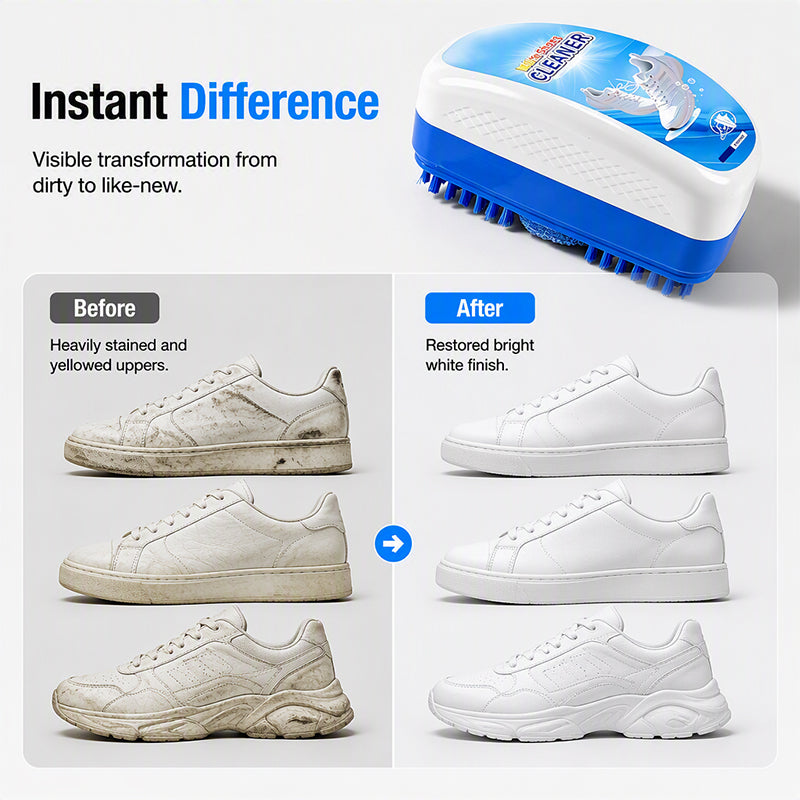 ⏳Time-Limited Special Price: ￡7.99!!⏰All-in-One Shoe Cleaning Brush with Built-In Cleaner
