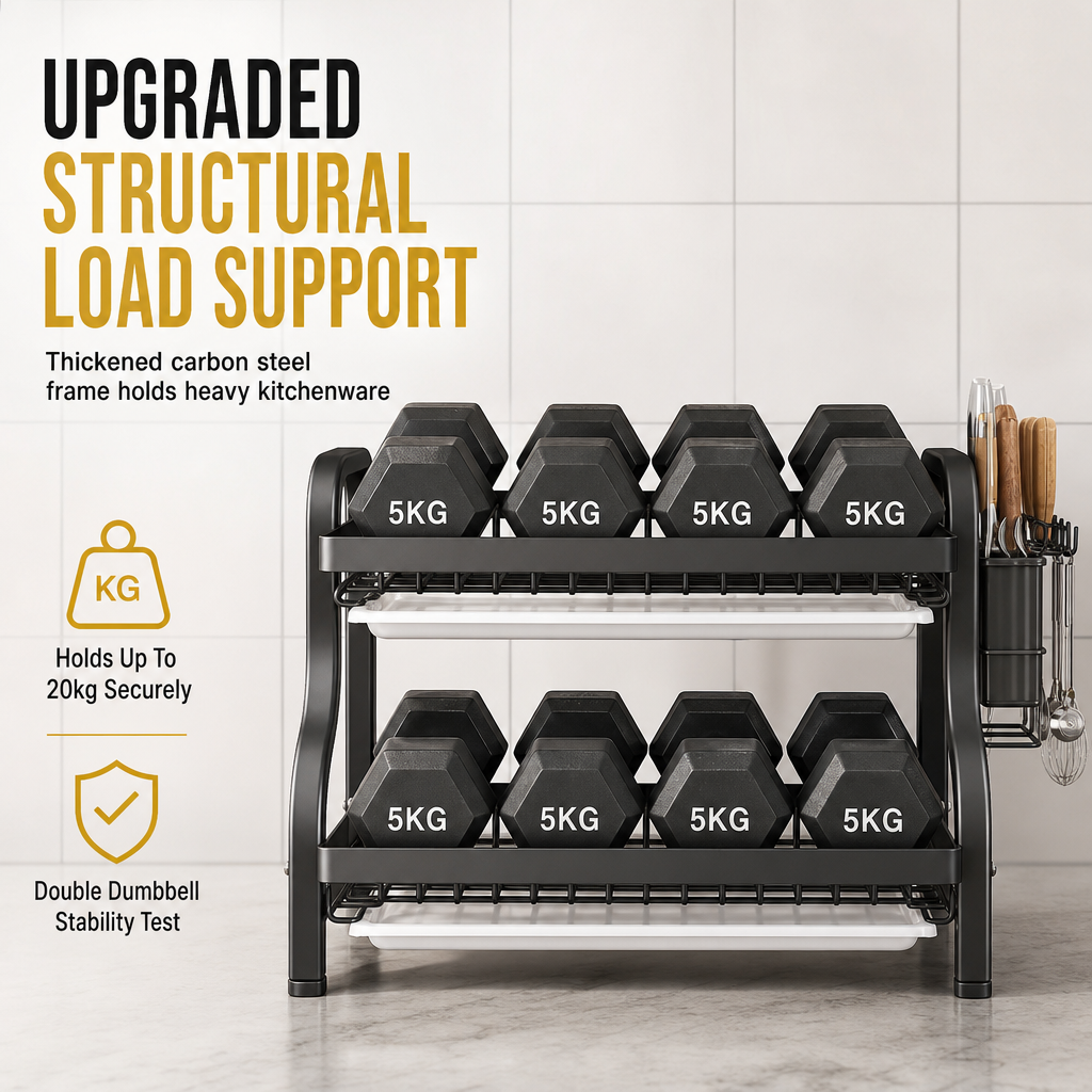 Multi-Tier Kitchen Countertop Dish Drying Rack