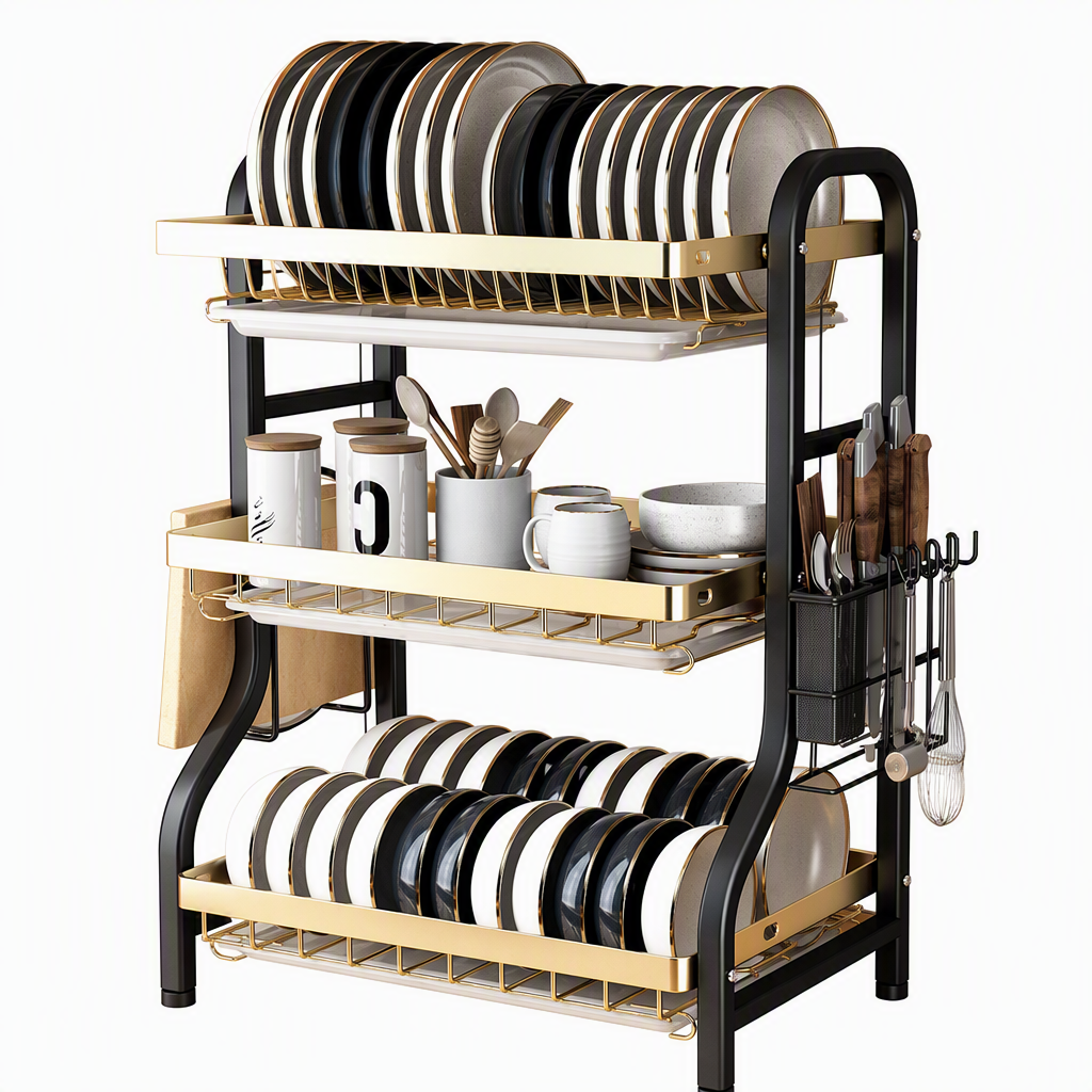 Multi-Tier Kitchen Countertop Dish Drying Rack