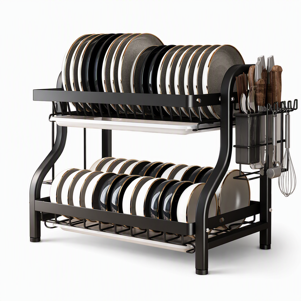 Multi-Tier Kitchen Countertop Dish Drying Rack