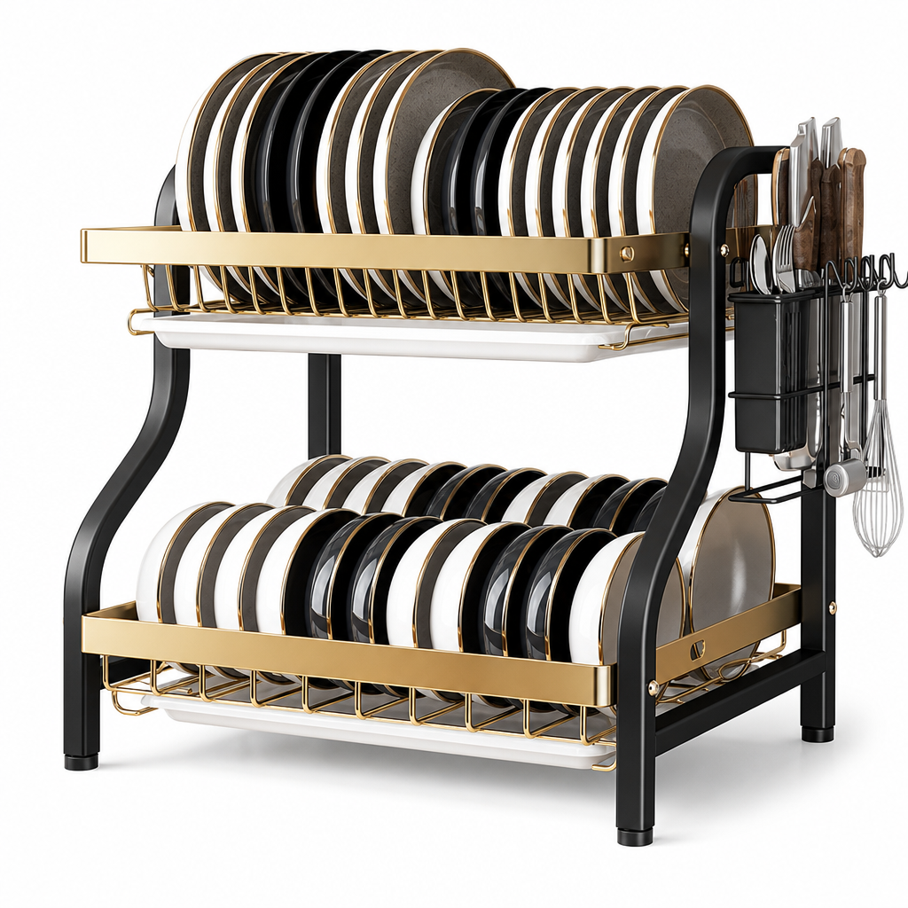 Multi-Tier Kitchen Countertop Dish Drying Rack