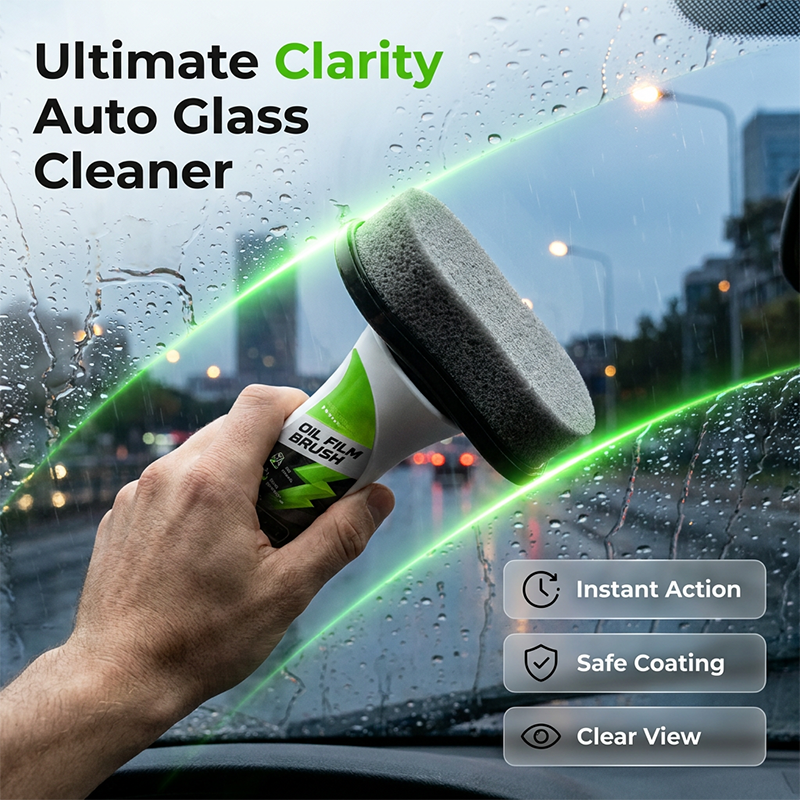 🚗 Car Glass Oil-Film Cleaner Brush | 100ml
