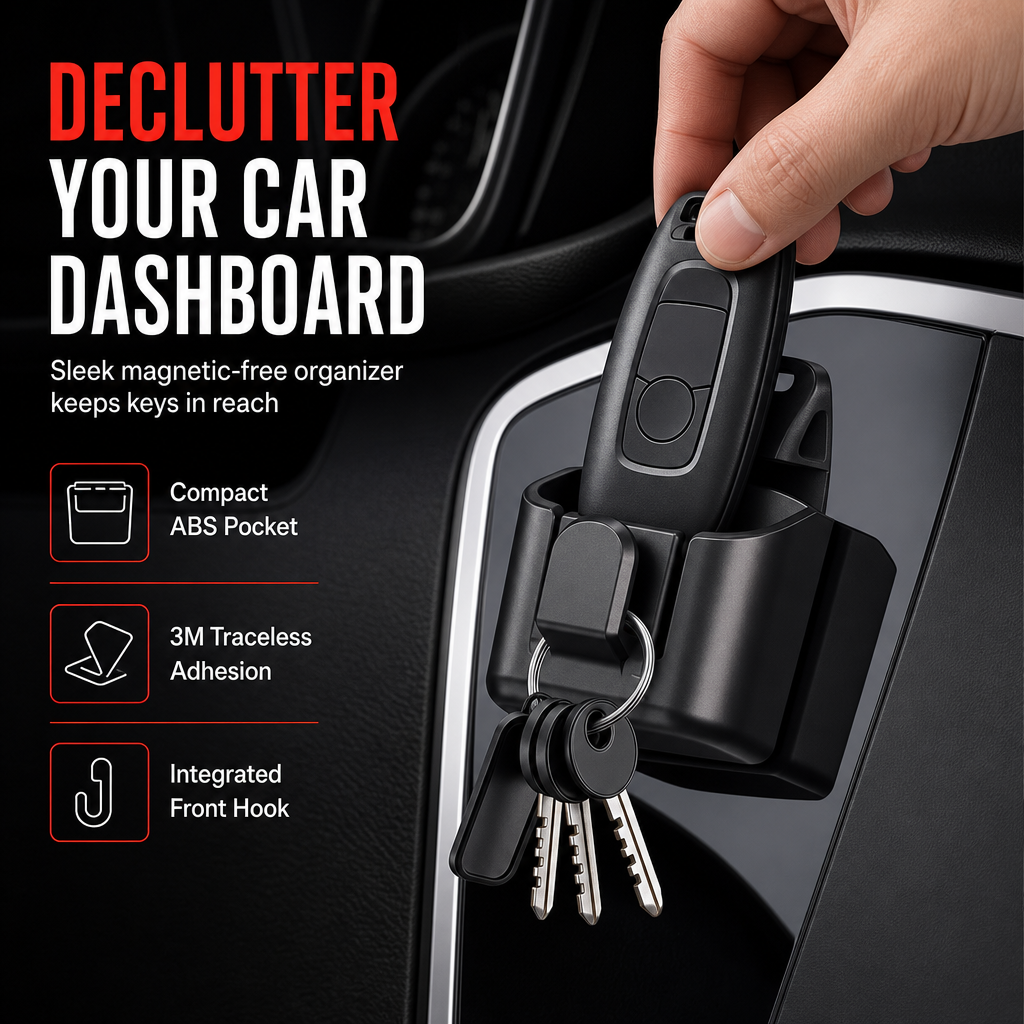 🎁Car Key Fob Holder with Hook