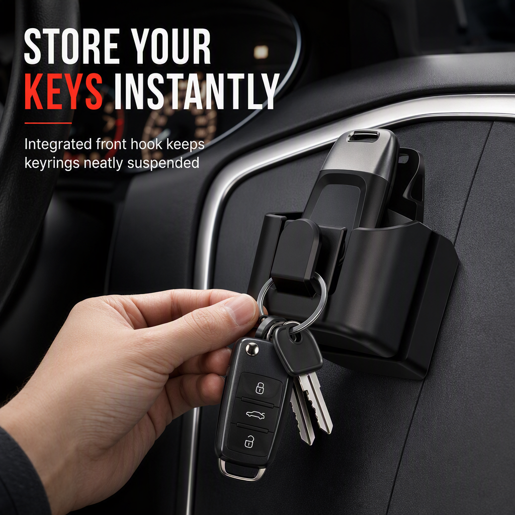 🎁Car Key Fob Holder with Hook