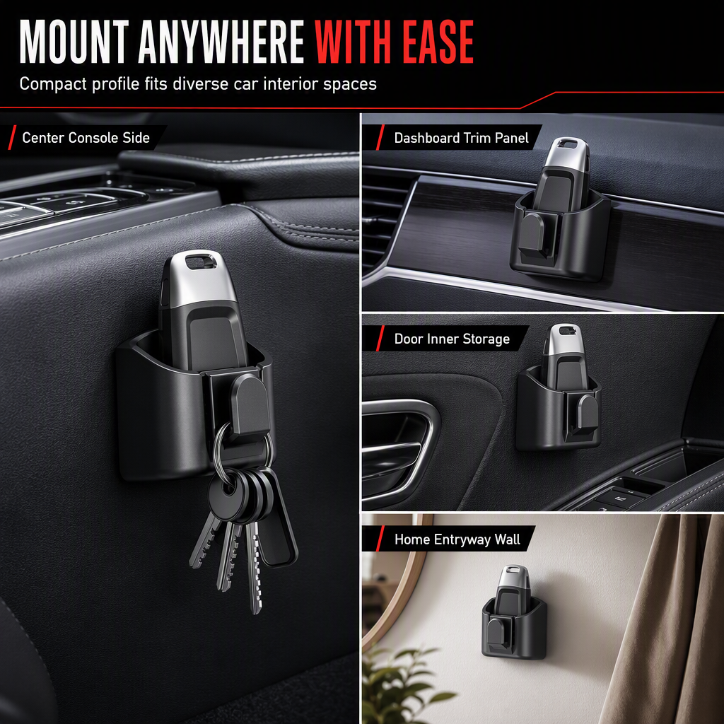 🎁Car Key Fob Holder with Hook