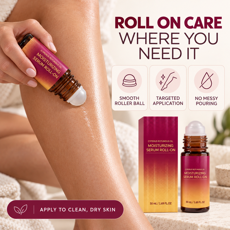 🧴50% OFF NOW! Post-Hair Removal Soothing Oil Roll-On – Cyperus Rotundus Oil Moisturizing Serum Roll-On, Calming Hydrating After Shave & Waxing Skin Care for Body