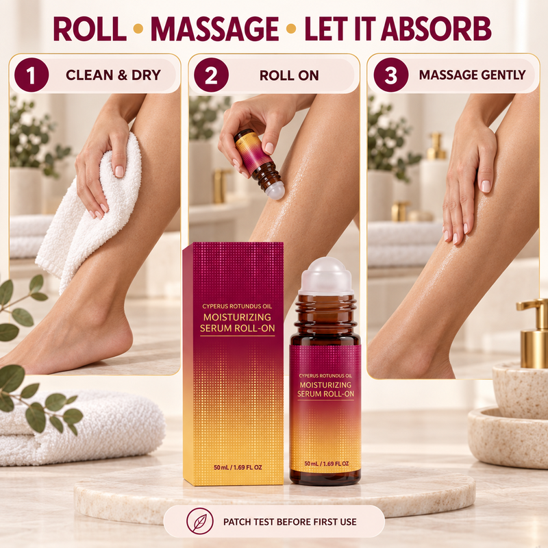 🧴50% OFF NOW! Post-Hair Removal Soothing Oil Roll-On – Cyperus Rotundus Oil Moisturizing Serum Roll-On, Calming Hydrating After Shave & Waxing Skin Care for Body