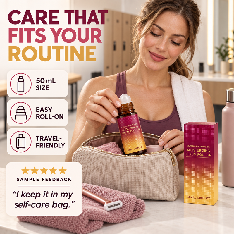 🧴50% OFF NOW! Post-Hair Removal Soothing Oil Roll-On – Cyperus Rotundus Oil Moisturizing Serum Roll-On, Calming Hydrating After Shave & Waxing Skin Care for Body