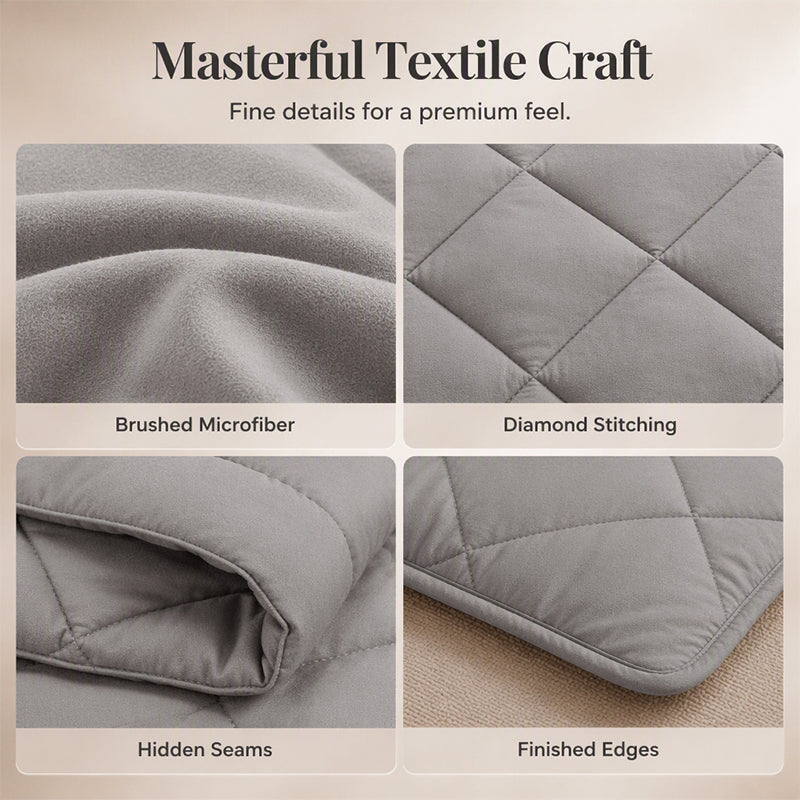 📢📢50% OFF !! ⏰ 3-Piece Quilted Comforter Set with Shams – All-Season Microfiber