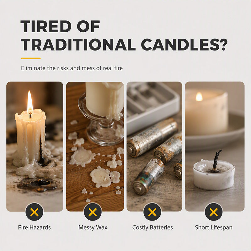 Rechargeable Flameless LED Tea Light Candle