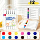 Vibrant Acrylic Brush Tip Markers Set