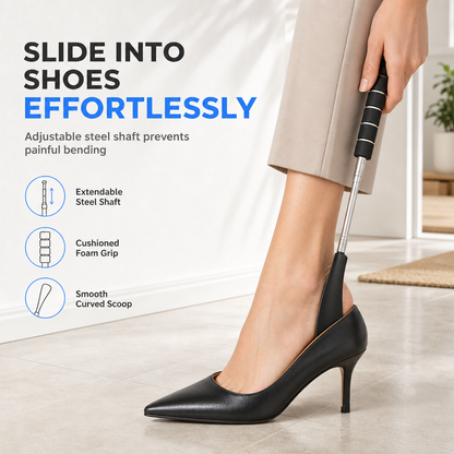 👞 BUY 1 GET 1 FREE 🎁 Telescopic Shoe Horn — 70cm Long Handle, No Bending