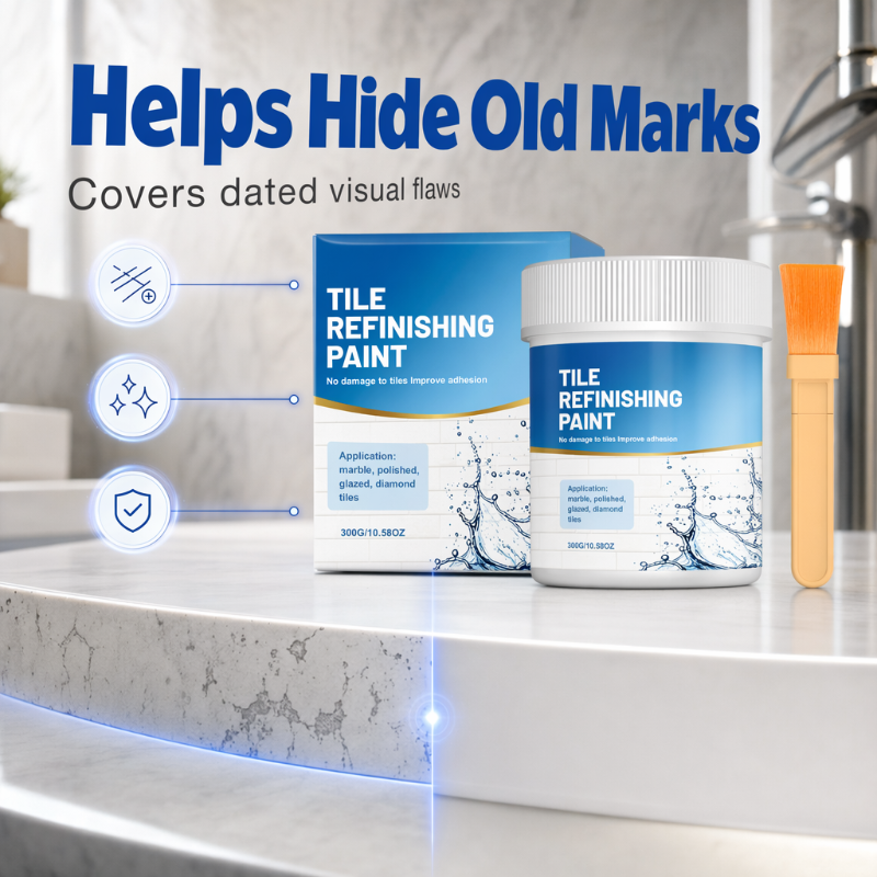 🛁 Limited-Time 50% Off 🎨 White Tile Refinishing Paint — Waterproof & Bright Finish ✨