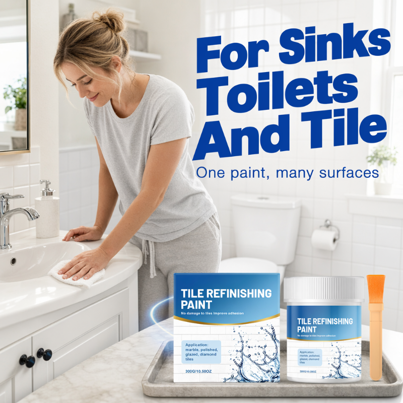 🛁 Limited-Time 50% Off 🎨 White Tile Refinishing Paint — Waterproof & Bright Finish ✨