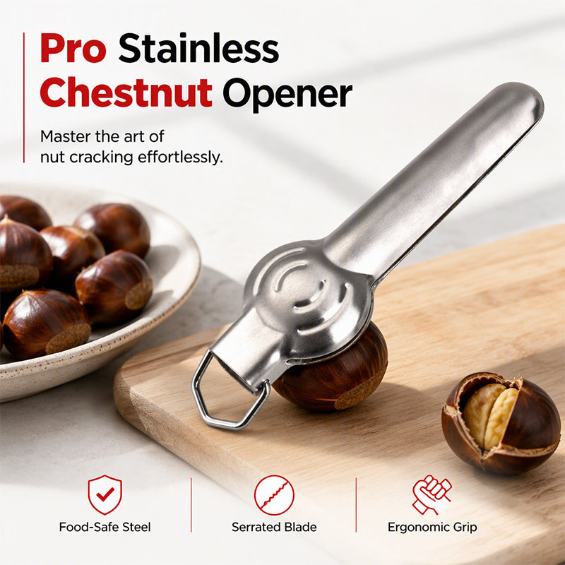 Stainless Steel Nut Cracker and Chestnut Sheller Tool