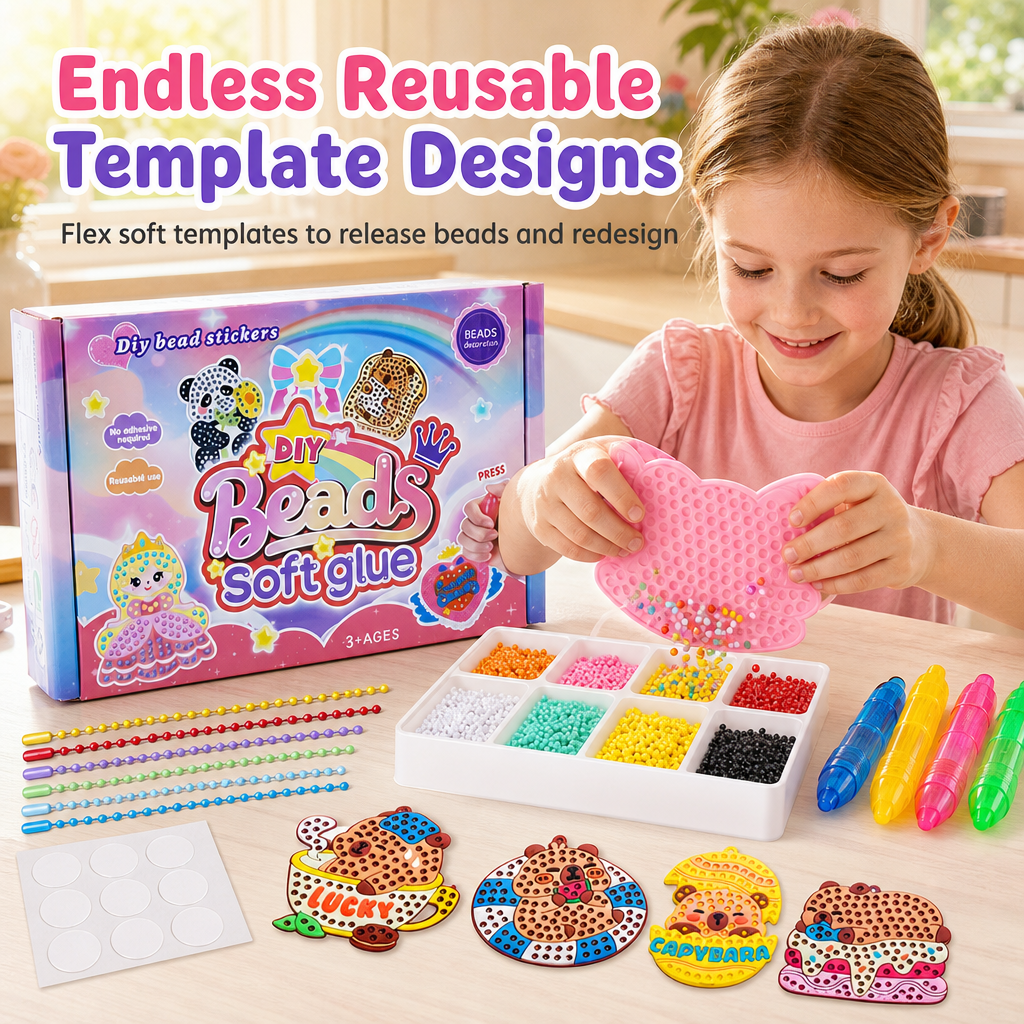 DIY Dot Bead Painting Sticker Art Kit for Kids