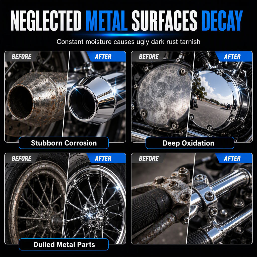 Motorcycle Chrome Polishing Paste and Metal Restorer