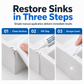 White Composite Sink Corner Repair Paste