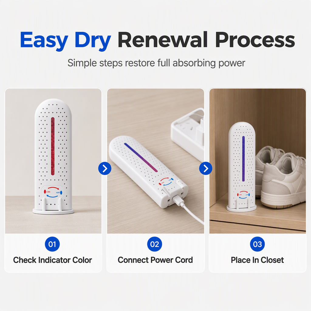Mini USB Portable Reusable Dehumidifier