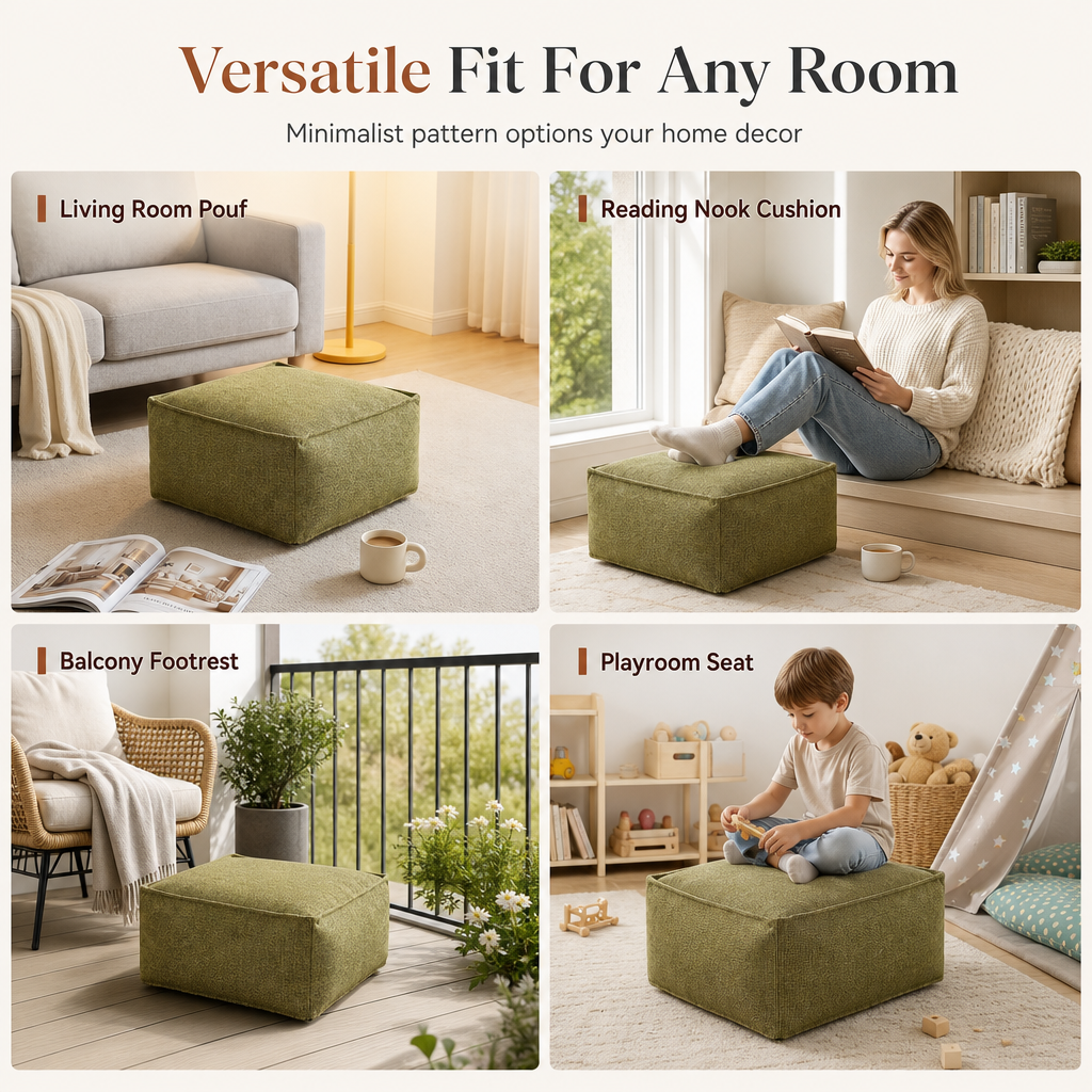 🎁2026 New Arrivals 50% OFF💥⏰Storage Stool Cover: Fill with Clothes, 100kg Support, Wide Zipper, Washable, 45x45x23cm