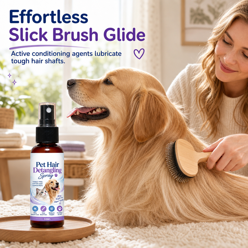 Remove Mats & Shine Instantly! Pet Detangling Spray