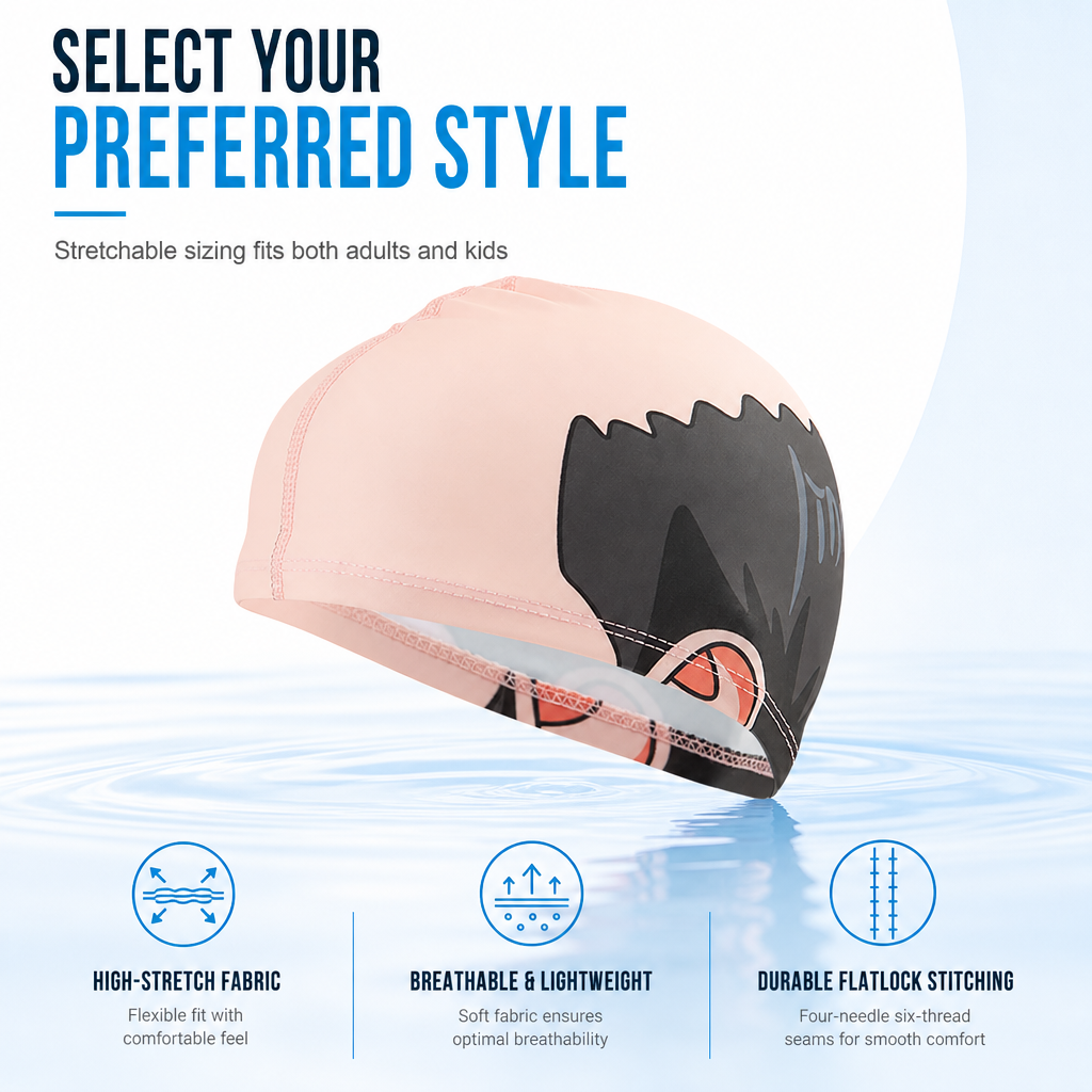 Unisex Funny High Stretch Swim Hat